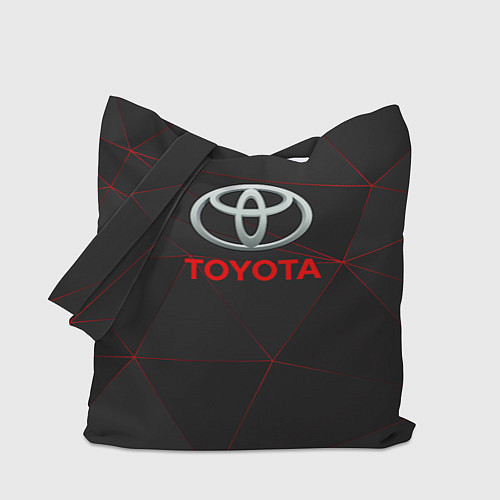 Сумка-шоппер Toyota Тонкие линии неона / 3D-принт – фото 1