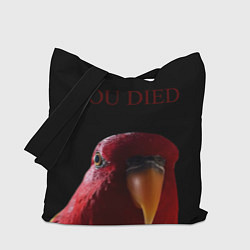 Сумка-шопер Красный попугай Red parrot, цвет: 3D-принт