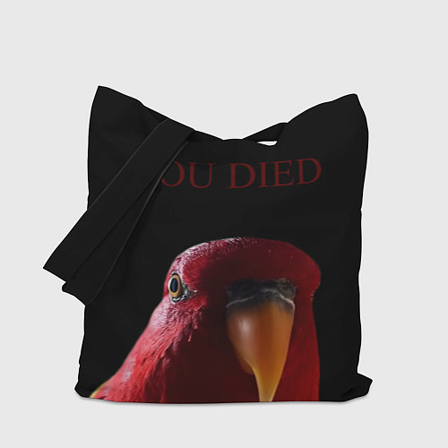 Сумка-шоппер Красный попугай Red parrot / 3D-принт – фото 1