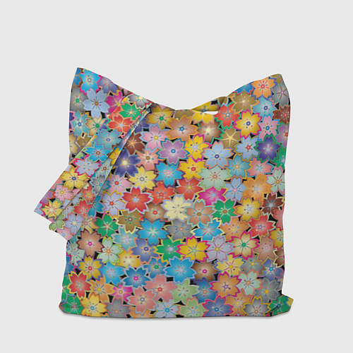 Сумка-шоппер Цветы цветочки / 3D-принт – фото 1
