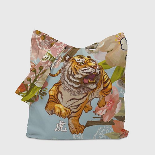 Сумка-шоппер Китайский тигр Символ 2022 года / 3D-принт – фото 1