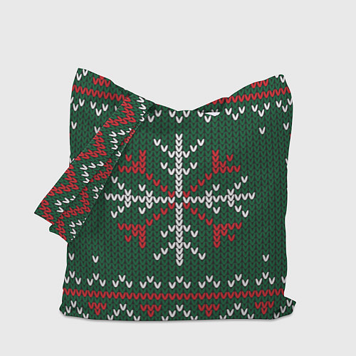 Сумка-шоппер Knitted Snowflake Pattern / 3D-принт – фото 1