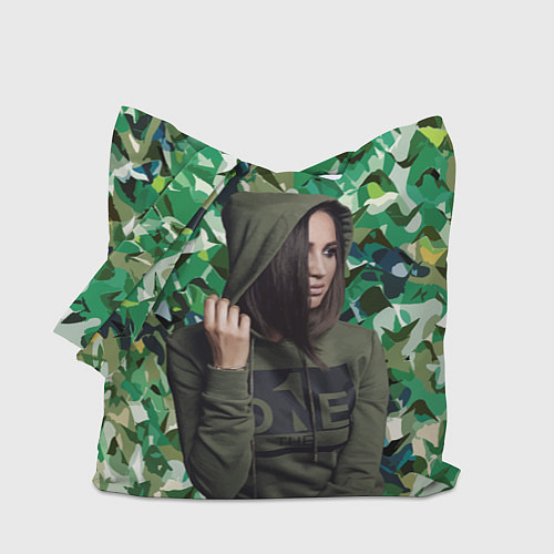Сумка-шоппер Olga Buzova - camouflage / 3D-принт – фото 1