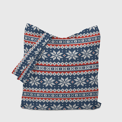 Сумка-шоппер Knitted Christmas Pattern / 3D-принт – фото 1