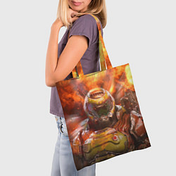 Сумка-шопер DoomGuy in Fire Doom, цвет: 3D-принт — фото 2