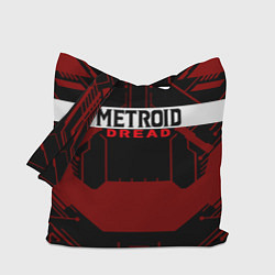 Сумка-шоппер Metroid Dread Black Red Logo