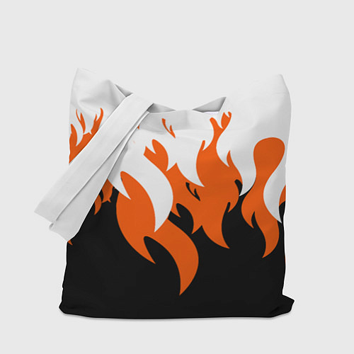 Сумка-шоппер Оранжевый Огонь / 3D-принт – фото 1