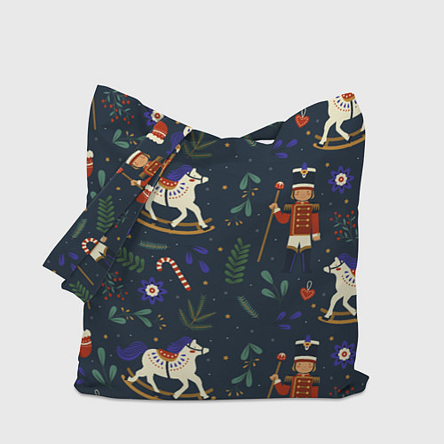 Сумка-шоппер Щелкунчик паттерн с лошадкой / 3D-принт – фото 1