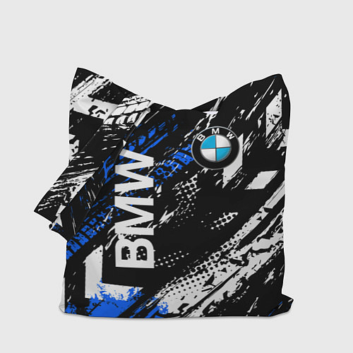 Сумка-шоппер BMW следы от шин / 3D-принт – фото 1