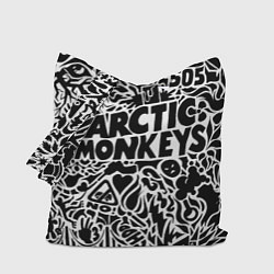 Сумка-шопер Arctic monkeys Pattern, цвет: 3D-принт