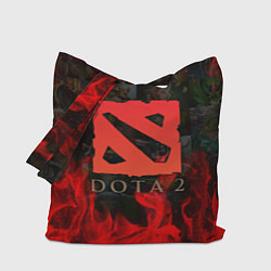 Сумка-шоппер DOTA 2 ЛОГО В ОГНЕ, ПЕРСОНАЖИ