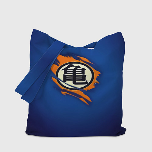 Сумка-шоппер Рваный логотип Гоку Dragon Ball / 3D-принт – фото 1