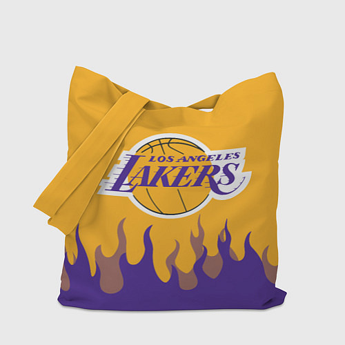 Сумка-шоппер LA LAKERS NBA FIRE ЛЕЙКЕРС ОГОНЬ / 3D-принт – фото 1