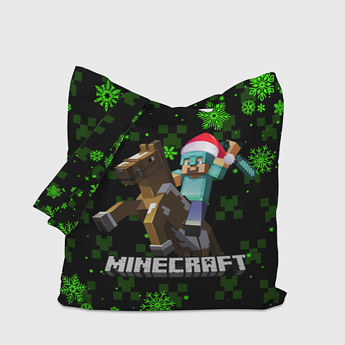 Сумка-шоппер MINECRAFT НОВОГОДНИЙ КРИПЕРЫ / 3D-принт – фото 1