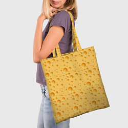 Сумка-шопер Сыр Cheese, цвет: 3D-принт — фото 2