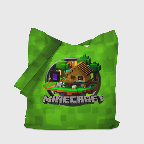 Сумка-шоппер Minecraft Logo Green / 3D-принт – фото 1