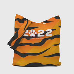 Сумка-шопер Новогодний тигр Новый год 2022, цвет: 3D-принт