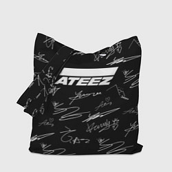 Сумка-шоппер ATEEZ БЕЛЫЕ АВТОГРАФЫ УЗОР