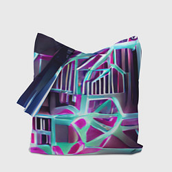 Сумка-шопер Неоновая трубка, цвет: 3D-принт