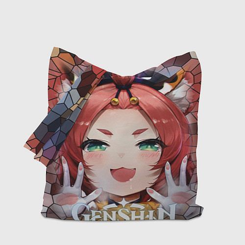 Сумка-шоппер Диона, девочка-кошка / 3D-принт – фото 1