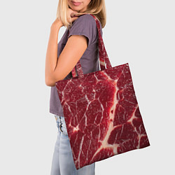 Сумка-шопер Свежее мясо, цвет: 3D-принт — фото 2