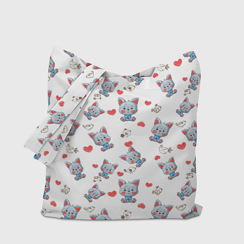 Сумка-шоппер Маленькие котята паттерн / 3D-принт – фото 1