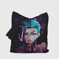 Сумка-шоппер League Of Legends Jinx neon