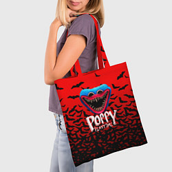Сумка-шопер Poppy Playtime летучие мыши, цвет: 3D-принт — фото 2