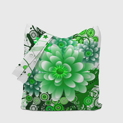 Сумка-шопер Яркая пышная летняя зелень, цвет: 3D-принт