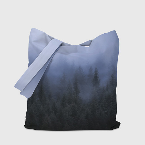 Сумка-шоппер КРАСИВЫЙ ЛЕС В ТУМАНЕ / 3D-принт – фото 1