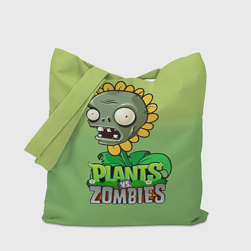 Сумка-шоппер Plants vs Zombies зомби-подсолнух / 3D-принт – фото 1