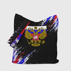Сумка-шопер Russia Флаг с Гербом, цвет: 3D-принт