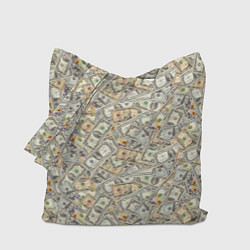 Сумка-шоппер Доллары 1, 2, 10, 100 банкноты