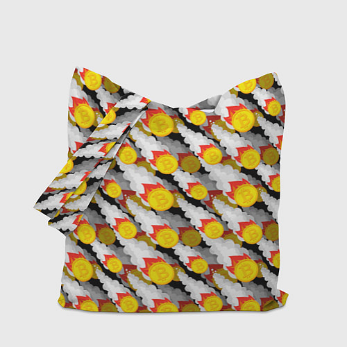 Сумка-шоппер Падение Биткоина / 3D-принт – фото 1