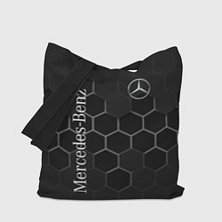 Сумка-шопер Mercedes-Benz black соты, цвет: 3D-принт