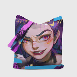 Сумка-шопер Jinx Arcane граффити, цвет: 3D-принт