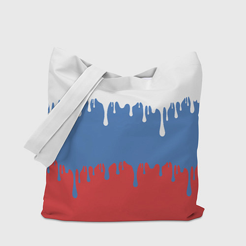 Сумка-шоппер Флаг России потёки / 3D-принт – фото 1