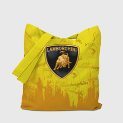 Сумка-шопер Lamborghini pattern gold, цвет: 3D-принт
