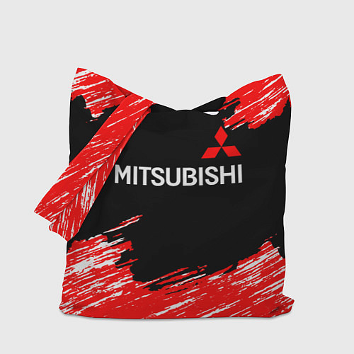 Сумка-шоппер Mitsubishi размытые штрихи / 3D-принт – фото 1