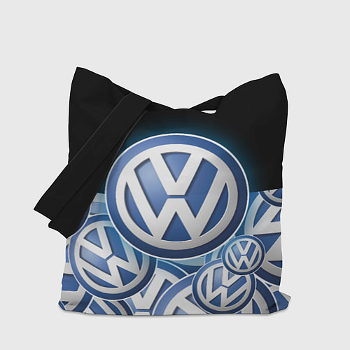 Сумка-шоппер Volkswagen Большое лого паттерн / 3D-принт – фото 1