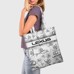 Сумка-шопер LEXUS BIG EMBLEMA PATTERN, цвет: 3D-принт — фото 2
