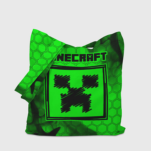 Сумка-шоппер MINECRAFT - Зеленый Крипер / 3D-принт – фото 1