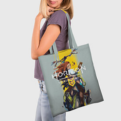 Сумка-шопер Horizon forbidden west Aloy, цвет: 3D-принт — фото 2