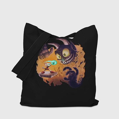 Сумка-шоппер Борьба Чашки с Дьяволом Cuphead / 3D-принт – фото 1