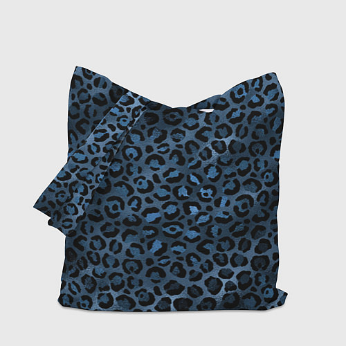 Сумка-шоппер Синяя леопардовая шкура / 3D-принт – фото 1