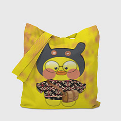 Сумка-шопер Лалафанфан-утка в свитере, цвет: 3D-принт