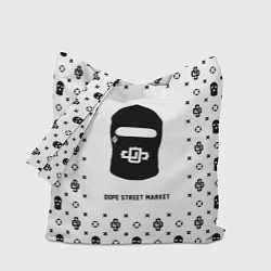 Сумка-шопер Узор White Dope Ski Mask Dope Street Market, цвет: 3D-принт