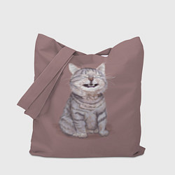 Сумка-шопер Недовольный котик Disgruntled cat, цвет: 3D-принт