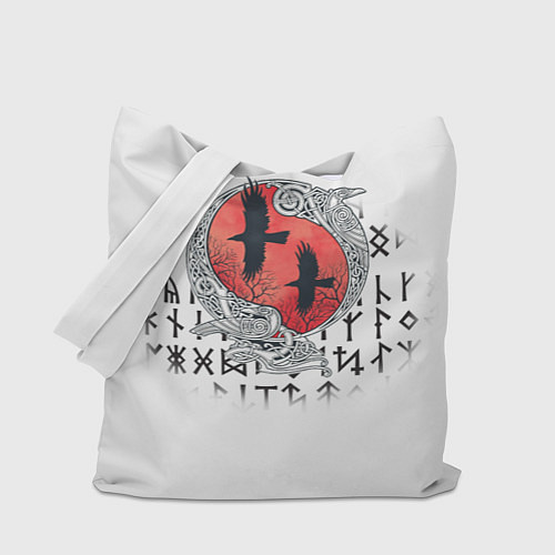 Сумка-шоппер Скандинавские вороны / 3D-принт – фото 1