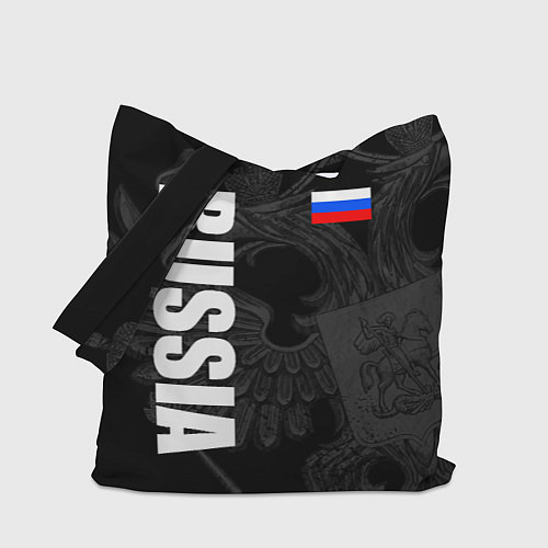 Сумка-шоппер RUSSIA - BLACK EDITION / 3D-принт – фото 1